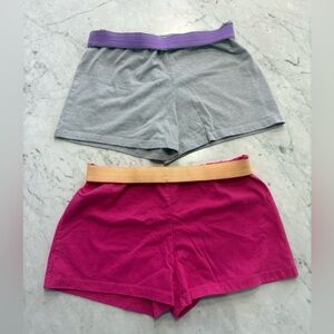 wonder nation Pink and Gray Girls' Cotton Boxer Shorts Duo